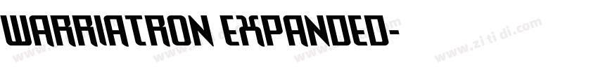 warriatron expanded字体转换